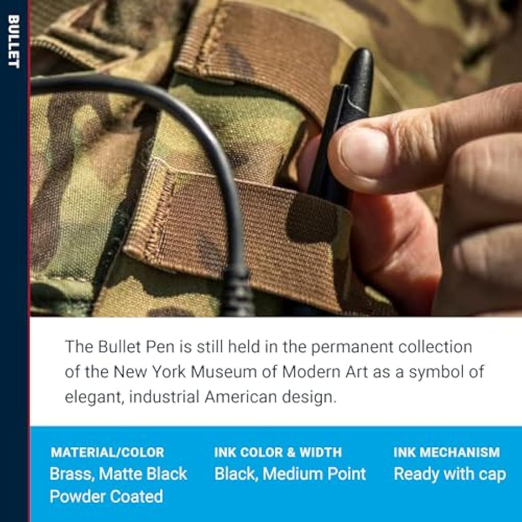 Fisher Space Pen Bullet - Matte Black Medium Point Pen with Gift Box