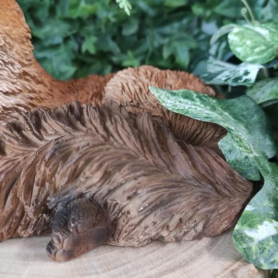 Vivid Arts Resting Fox Garden Ornament – Realistic Resin Statue