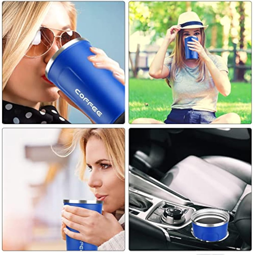 MOMSIV Insulated Coffee Cup – 380ml Leakproof Stainless Steel Travel Mug