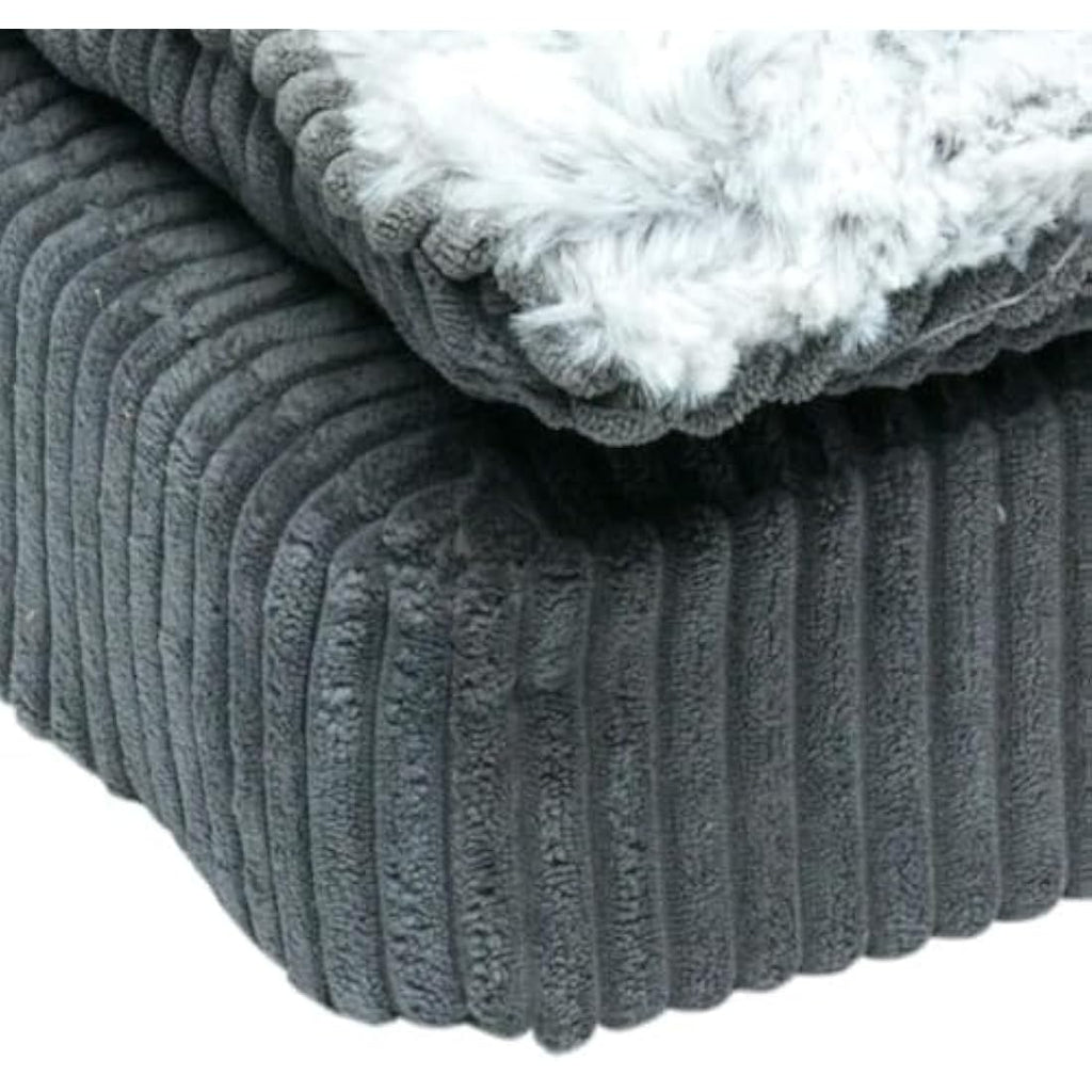 Petface Luxury Memory Foam Dog Bed – Washable Orthopedic Bed, Grey, Medium