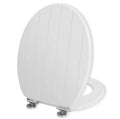 Angel Shield White Wooden Toilet Seat | Soft Close & Quick Release