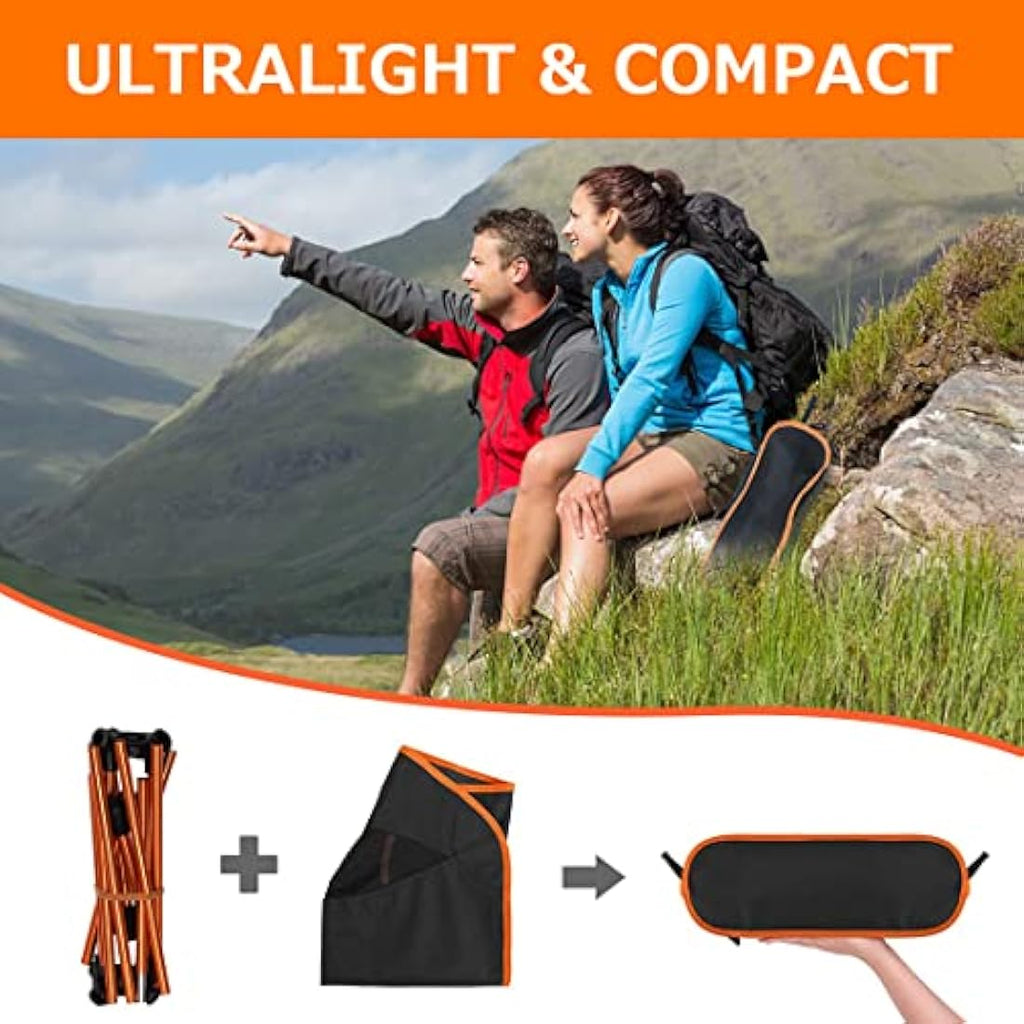 SOPPY 2-Pack Ultralight Folding Camping Chairs | Portable & Heavy Duty
