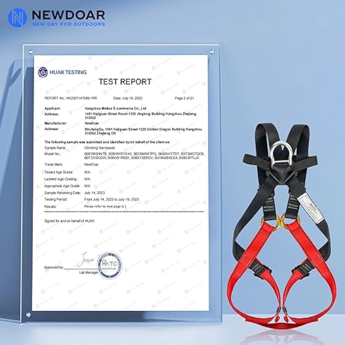 NewDoar Full Body Climbing Harness for Teens – CE Certified Safety Gear