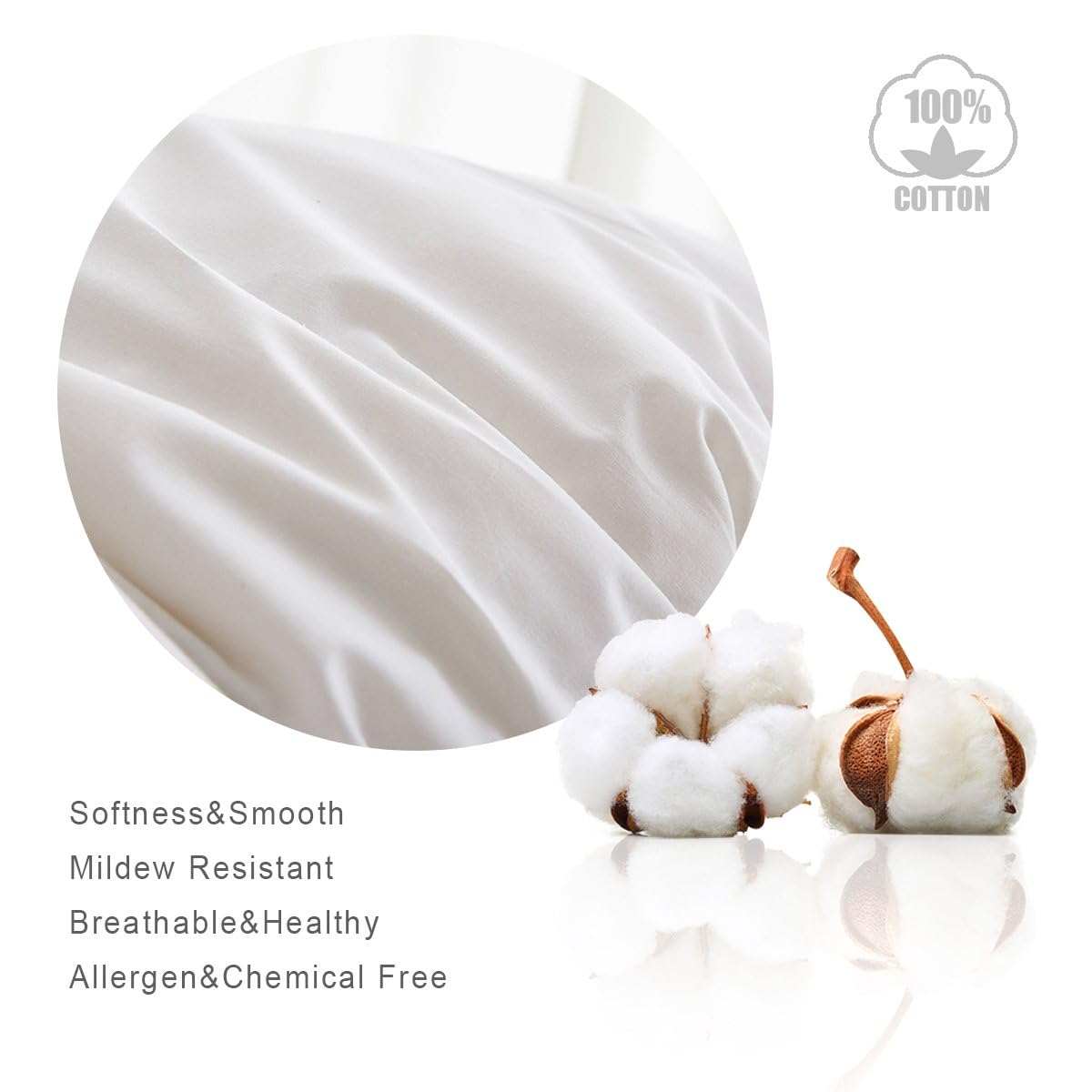 Jolof Store Goose Down Pillows - Pack of 2 Luxury 100% Cotton Shell