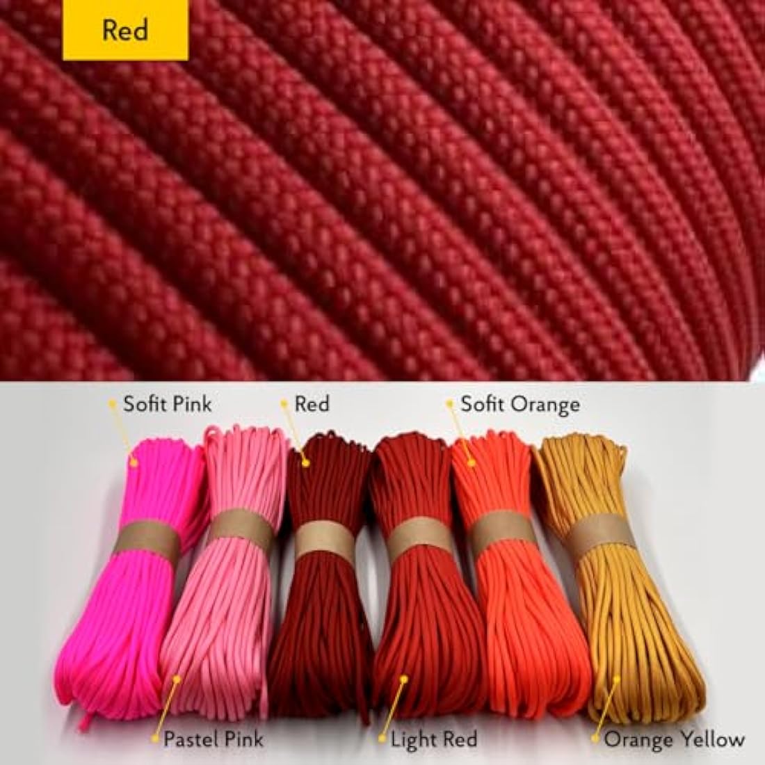 EDCX 550 Paracord Type III – 4mm Nylon Survival Rope for DIY & Camping