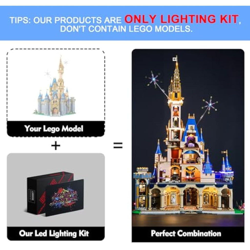 LED Light Kit for Lego 43222 Disney Castle | Standard Version