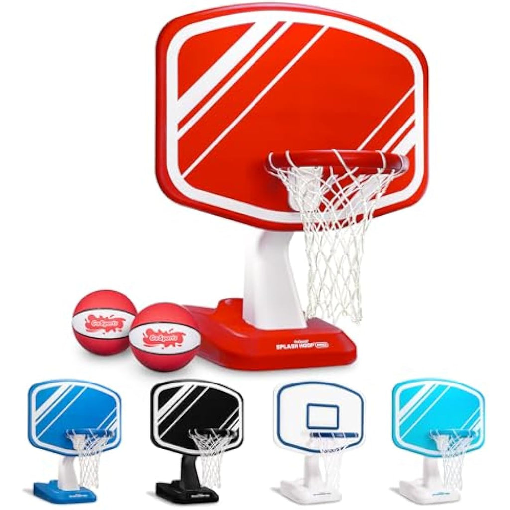 GoSports Splash Hoop Poolside Basketball Game with 2 Balls and Pump