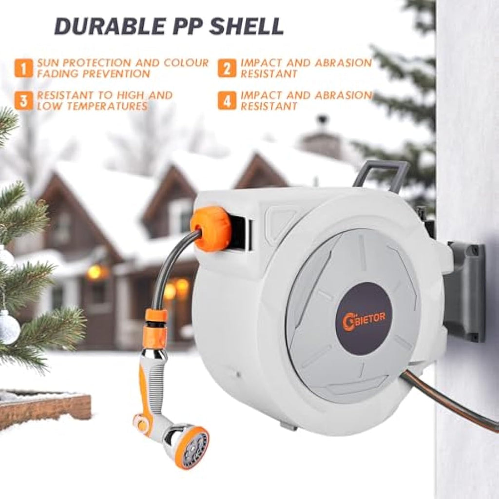 Retractable Garden Hose Reel – 20m Wall Mounted Hose Pipe