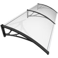 VOUNOT Front Door Canopy – 200x80cm Polycarbonate Outdoor Awning, Black