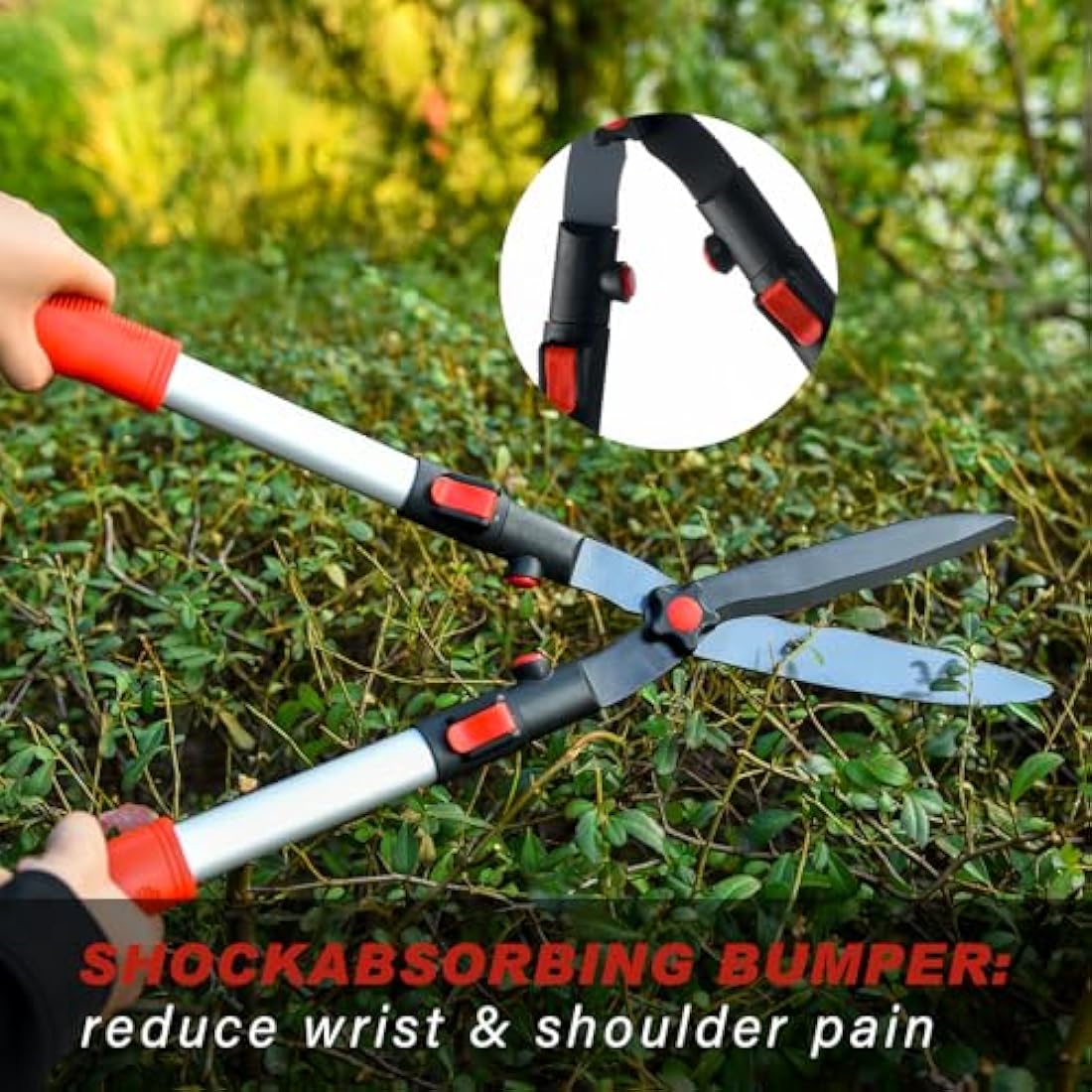 FLORA GUARD Telescopic Hedge Shears – Extendable SK5 Carbon Steel
