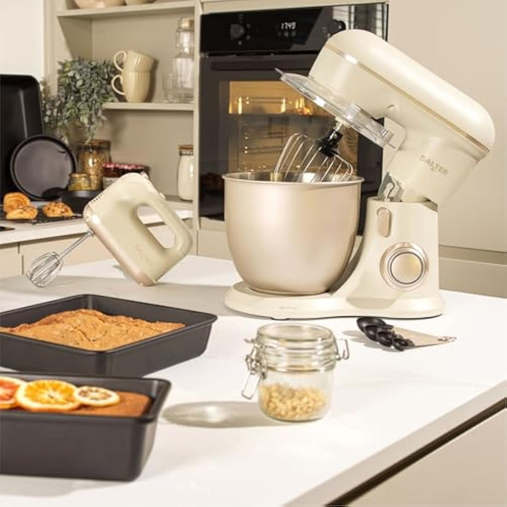 Salter Bakes Electric Hand Mixer – 5 Speed Whisk with 5 Attachments
