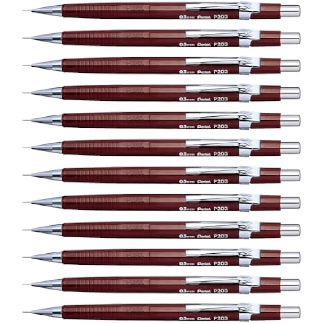 Pentel P203 Mechanical Drafting Pencil - 0.3mm Precision - Pack of 12