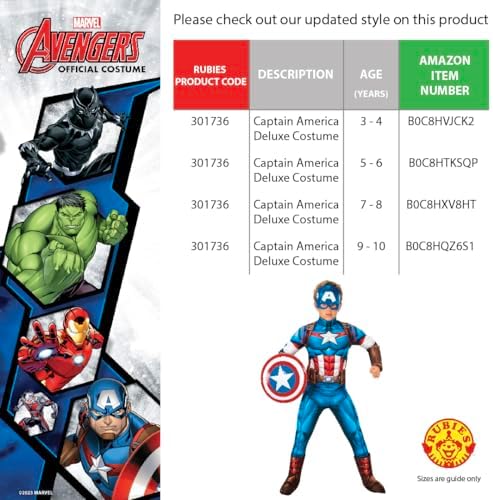 Marvel Captain America Deluxe Kids Costume – Avengers Superhero Outfit