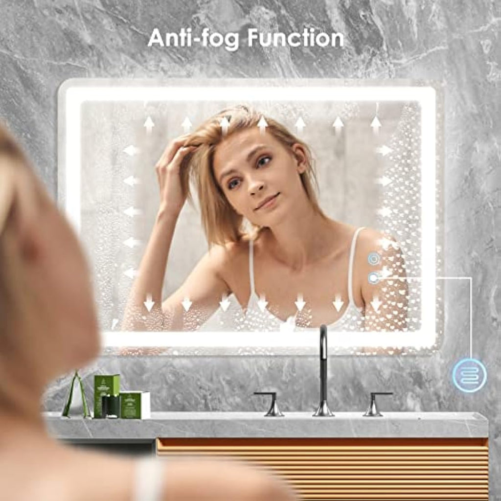 LED Bathroom Mirror | 50x70cm Anti-Fog Dimmable Vanity