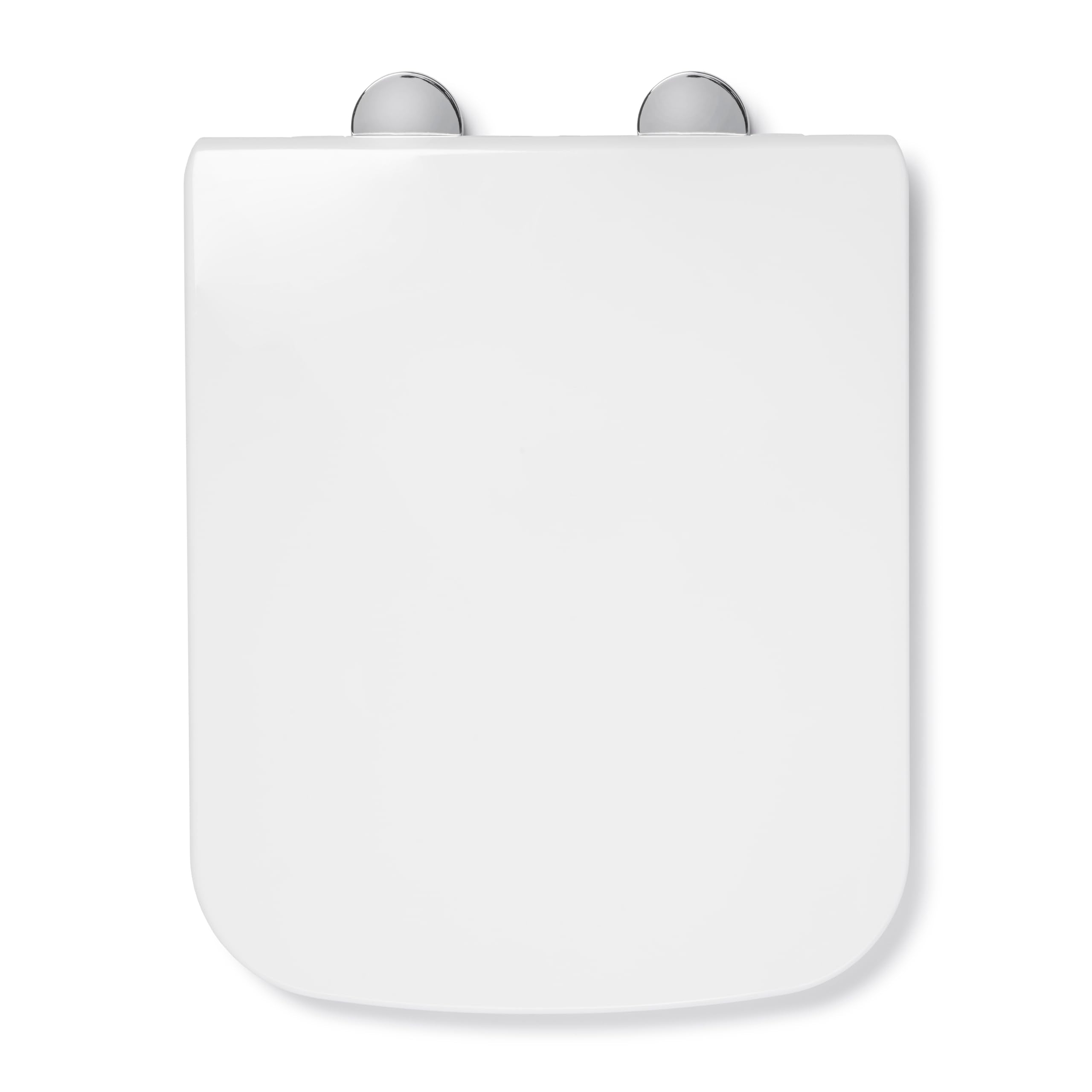 Croydex Leven Square Toilet Seat | Soft Close & Quick Release - White