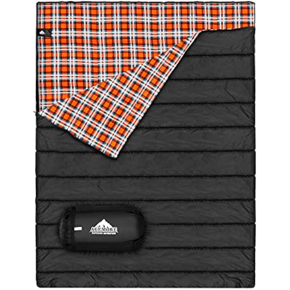 Agemore Double Sleeping Bag – Waterproof Cotton Flannel for Camping