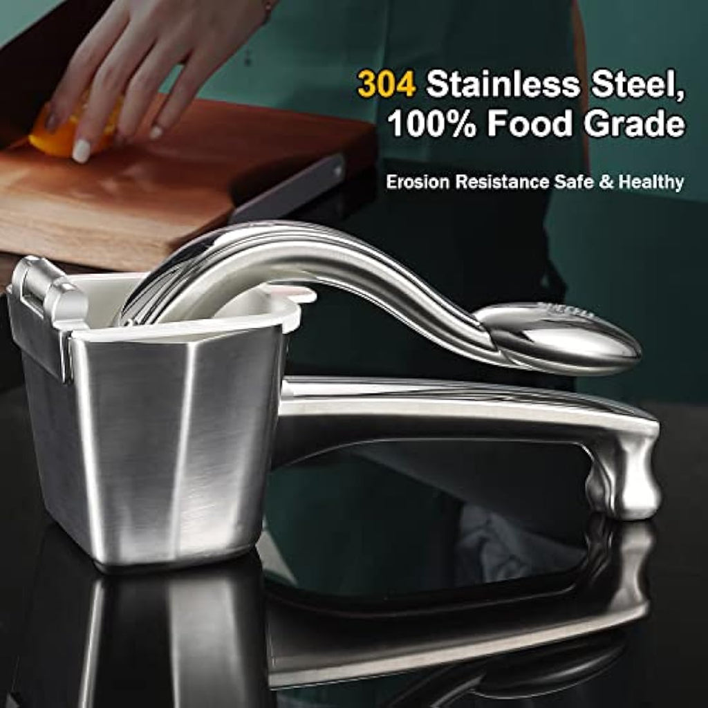 SUCCFLY Stainless Steel Manual Citrus Juicer – Heavy Duty Fruit Press