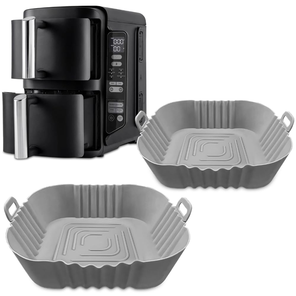 FryEasy Silicone Liners for Ninja Double Stack 7.6L SL300UK Air Fryer