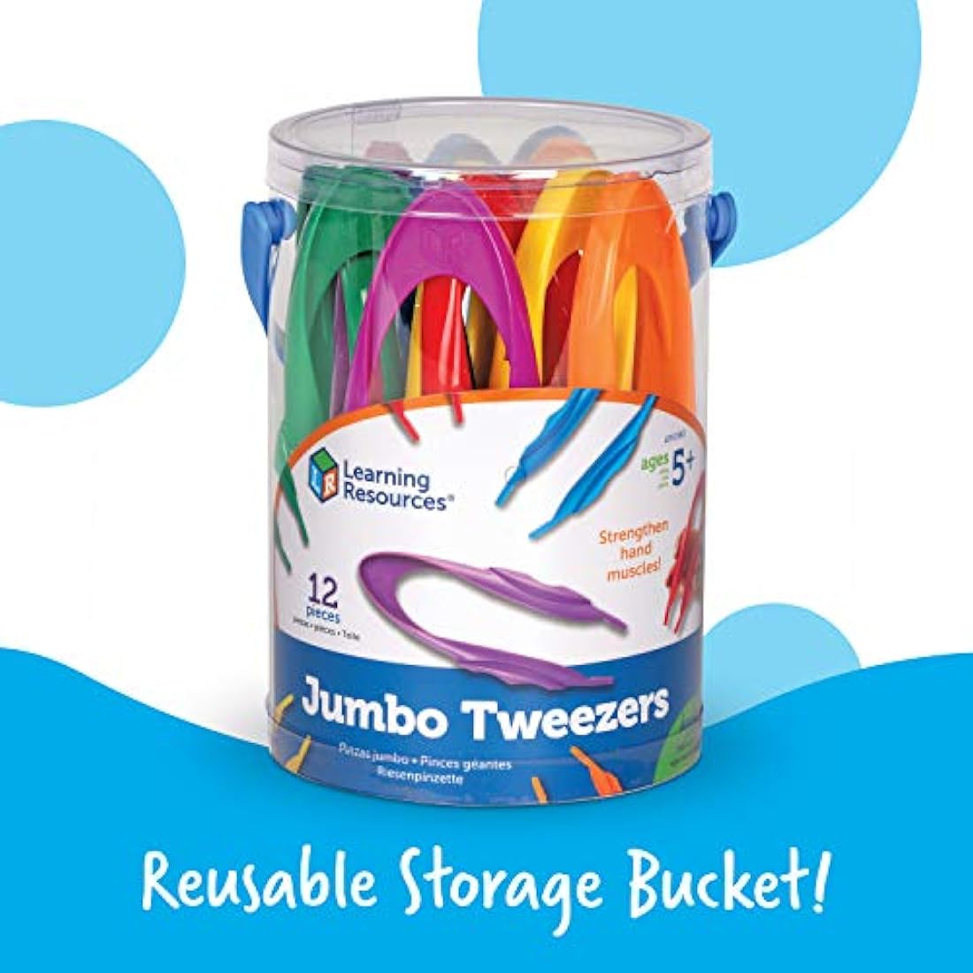 Learning Resources Jumbo Tweezers – Fine Motor Skill Set of 12