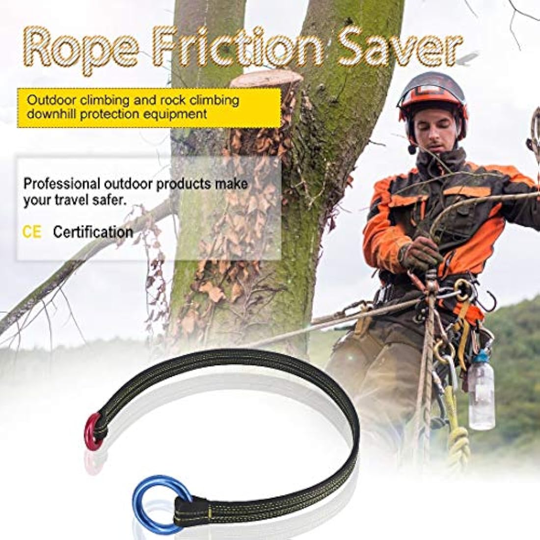 NewDoar Arborist Friction Saver | 43.3" Tree Climbing Rope Sling 22kN
