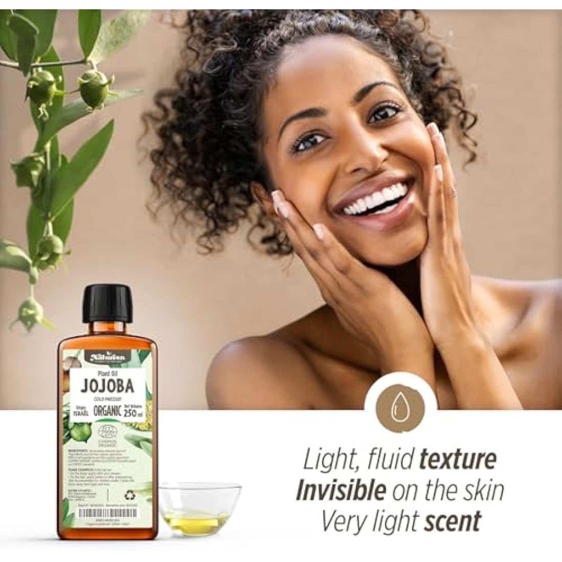 Organic Jojoba Oil – 900ml Pure Cold Pressed Carrier Oil