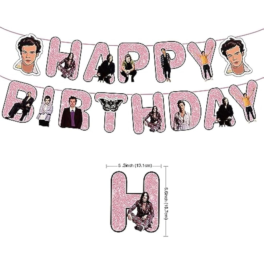 Music Singer Birthday Party Supplies - Banner, Cake Toppers
