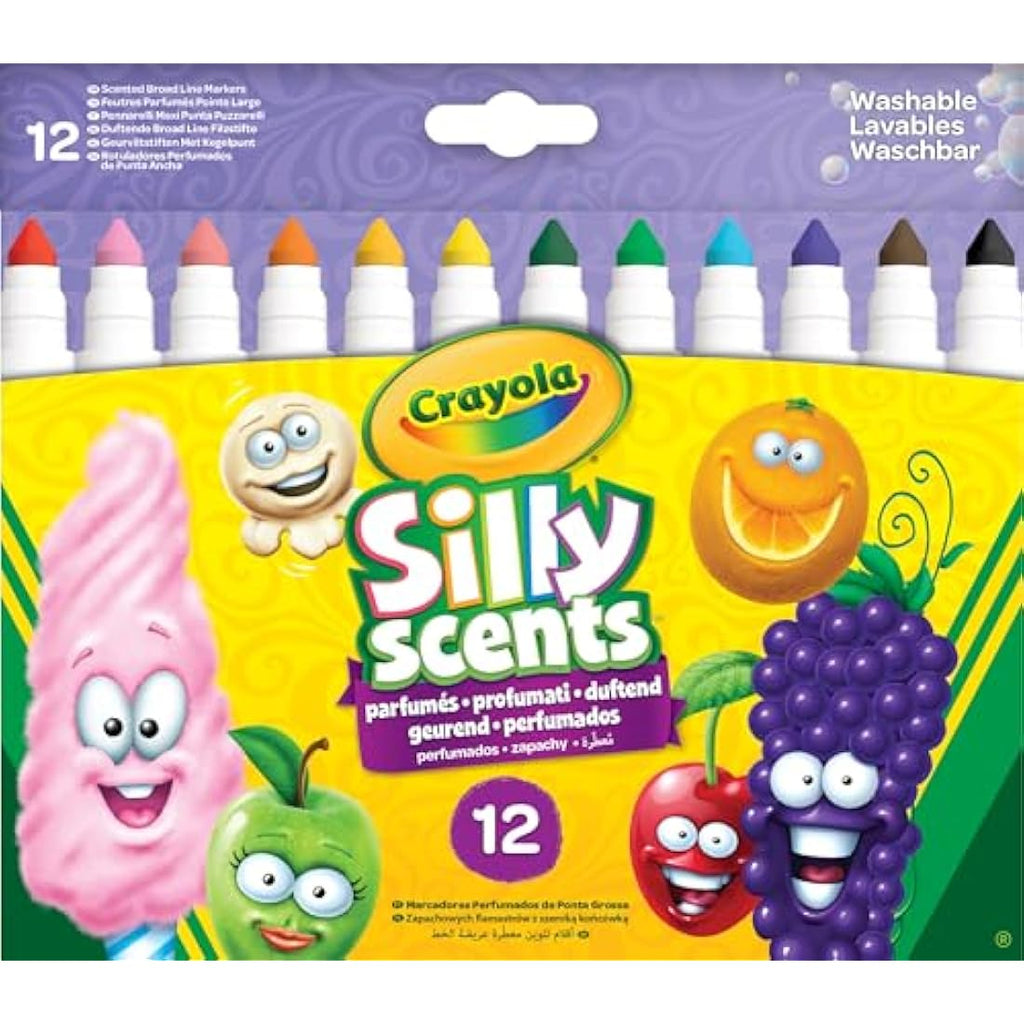 Crayola Silly Scents Washable Broad Line Markers - 12 Assorted Colors