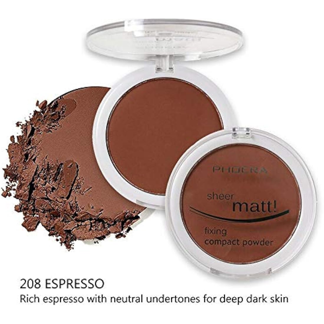 PHOERA Sheer Matte Pressed Powder – Long Lasting Setting Foundation