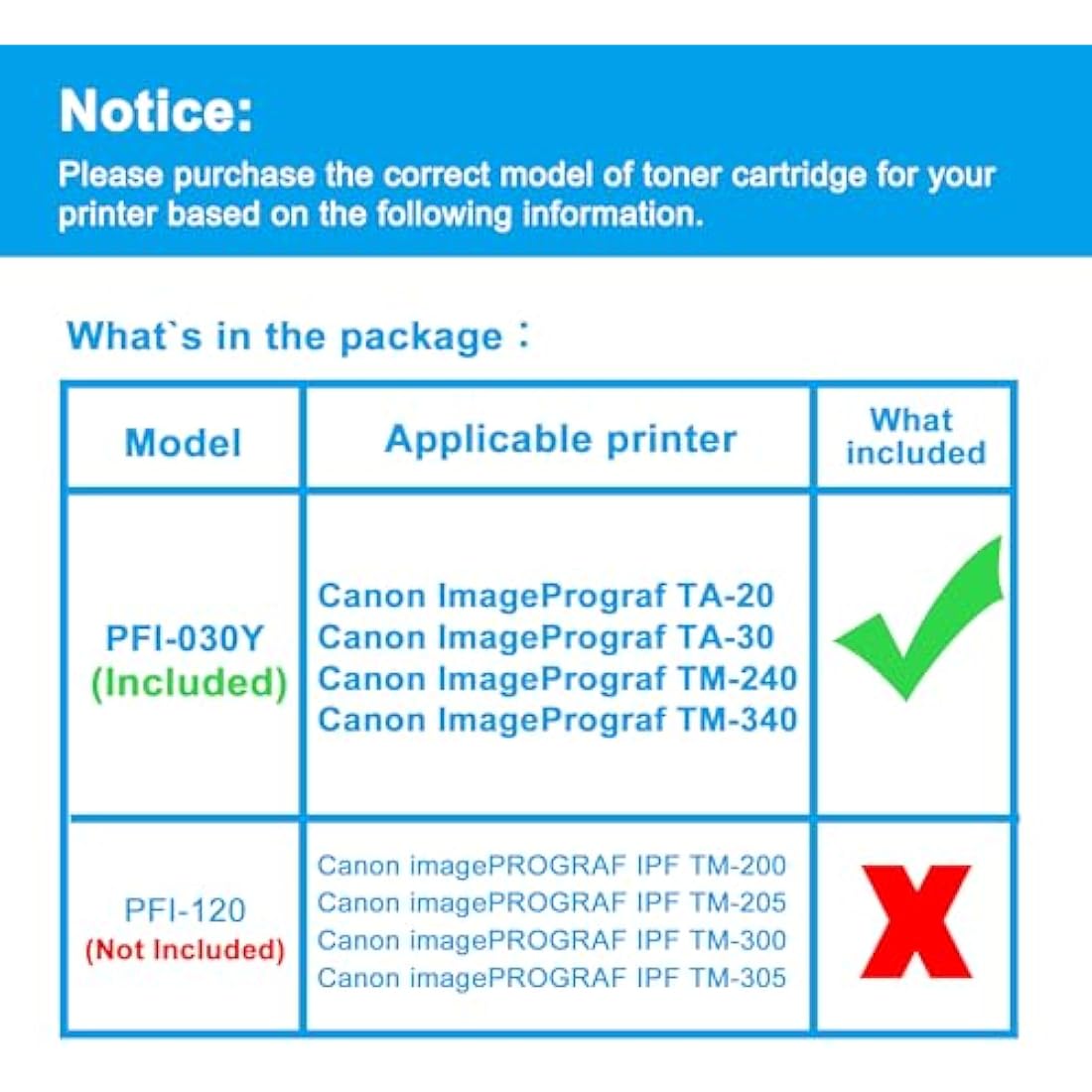 LCL PFI-030 Yellow Ink Cartridge for Canon ImagePrograf TA-20 TA-30 | 55ml