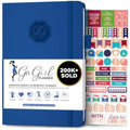 GoGirl Undated Weekly Planner – A5 Eco-Leather Goal Journal, Royal Blue