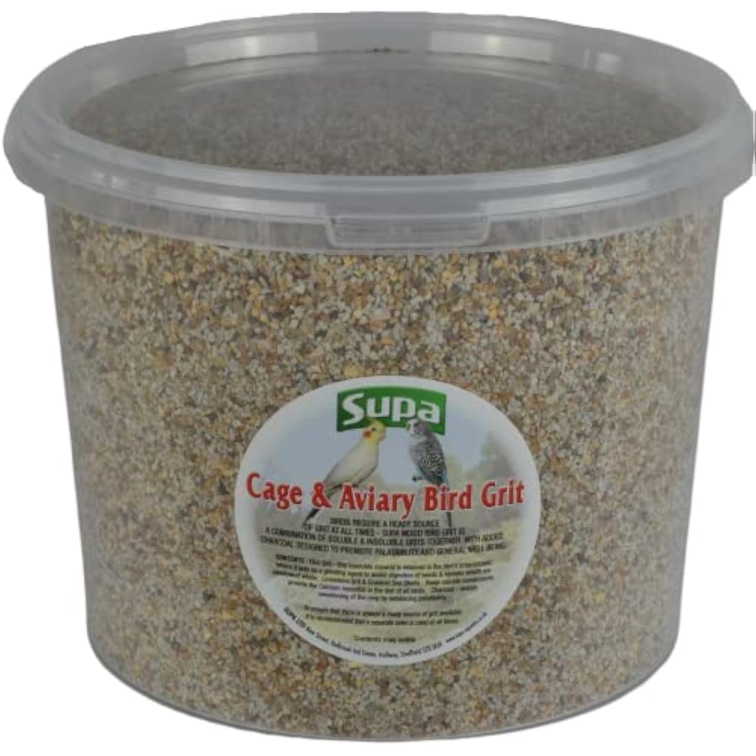Supa Cage & Aviary Bird Grit | 3L Bucket | Soluble & Insoluble Mix