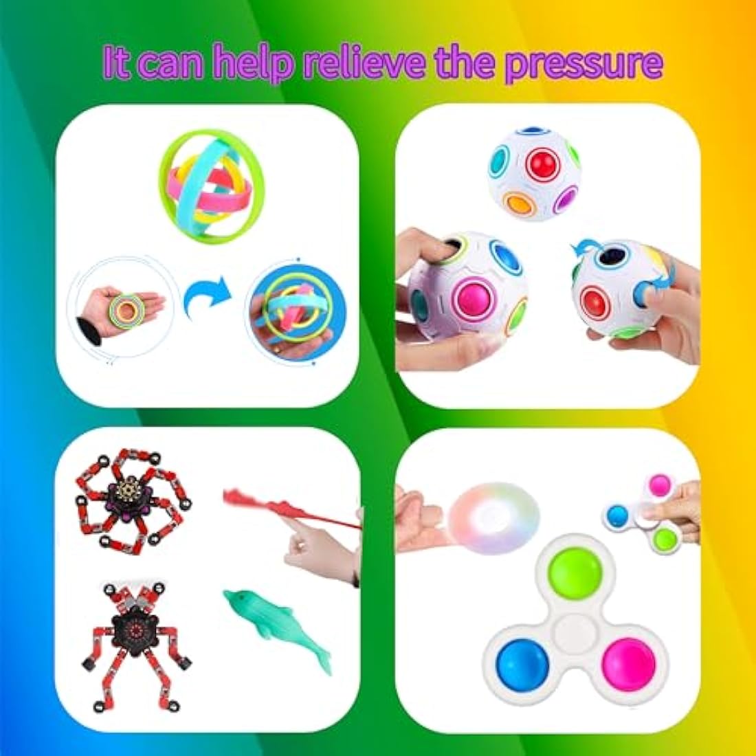Lubibi 40-Piece Fidget Toy Set | Sensory Pack for ADHD & Stress Relief