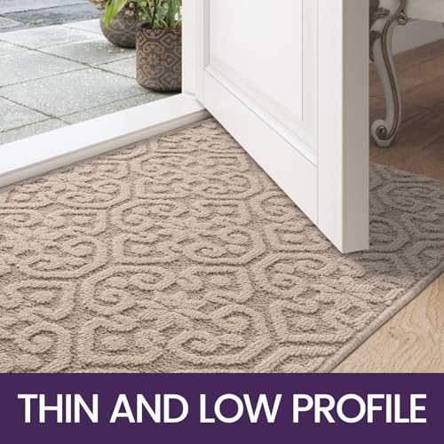 DEXI Indoor Door Mat – 81x122cm Non-Slip Washable Dirt Trapper, Beige