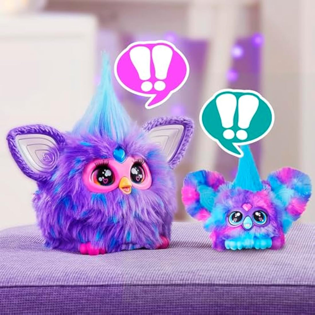 Hasbro Furby Furblets Pix-Elle Gamer Plush Keychain - Blue Mini Toy