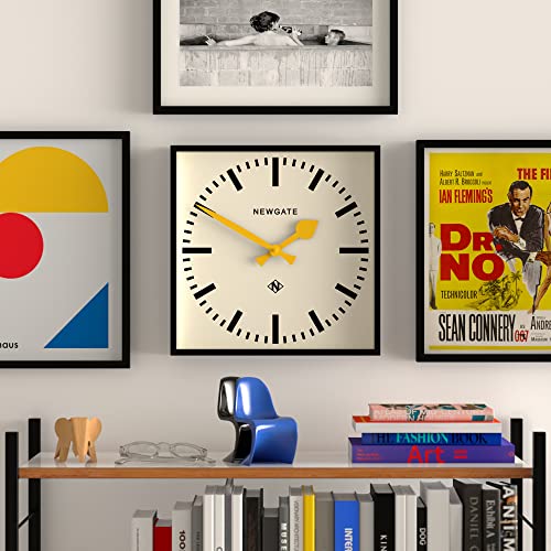 Newgate Number Five Square Railway Wall Clock | Silent Quartz Movement