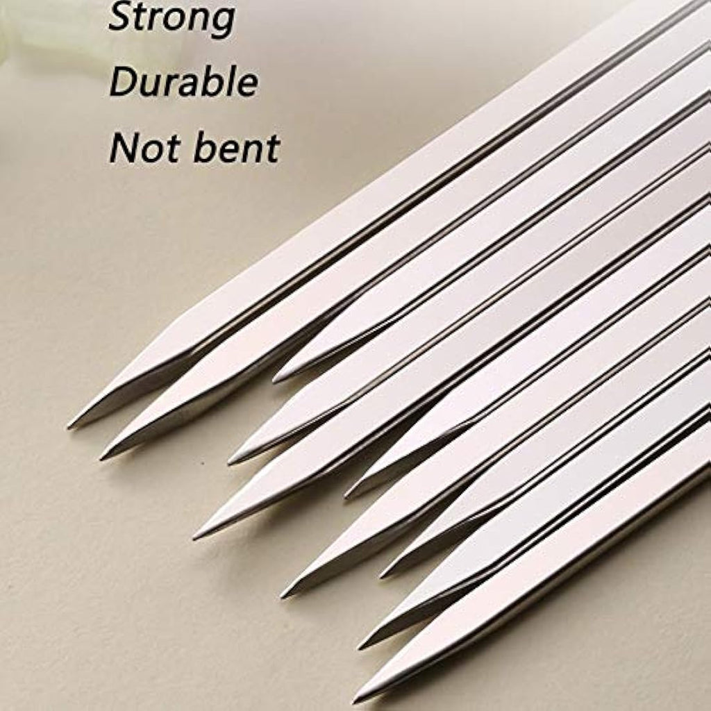 Stainless Steel BBQ Skewers with Wooden Handles - 8 PCS
