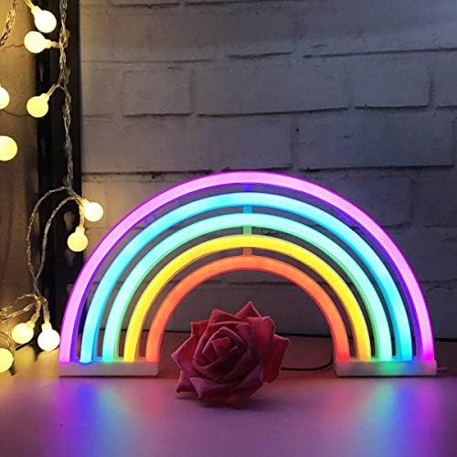 Rainbow LED Neon Sign – Colorful Wall Decor for Bedroom