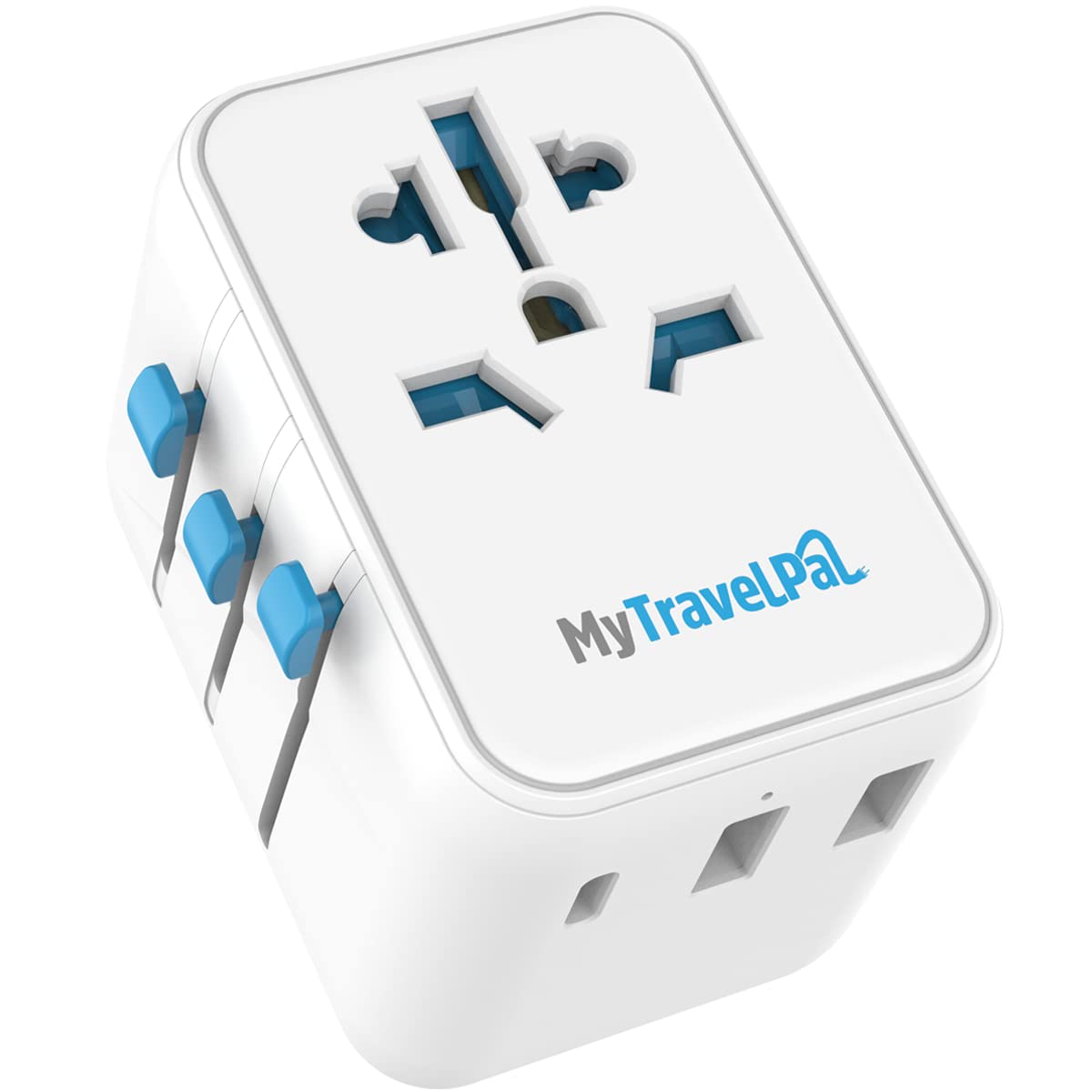 MyTravelPal Universal Travel Adapter with USB-C - Worldwide Plug Adapter