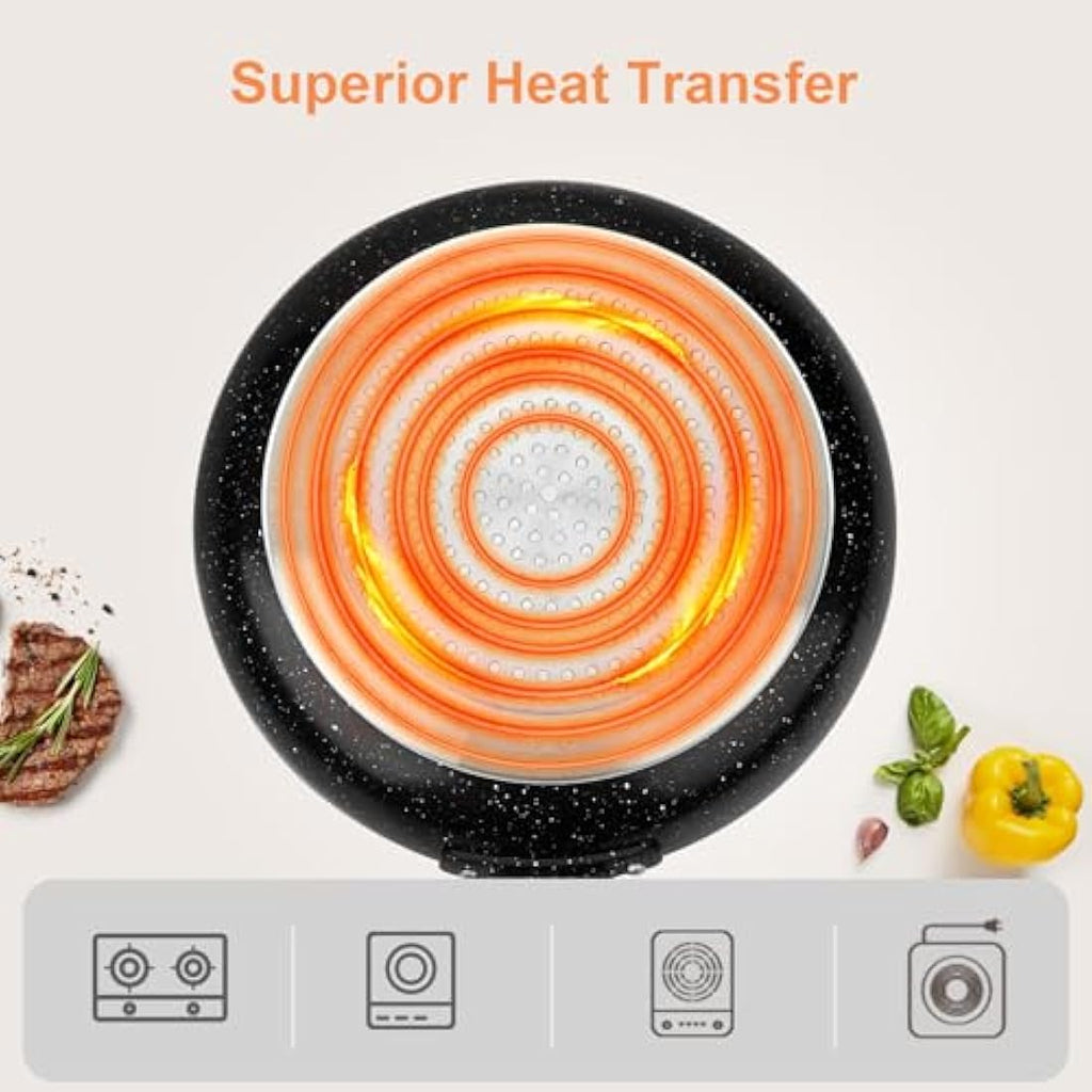 24cm Granite Non-Stick Frying Pan | Induction Skillet