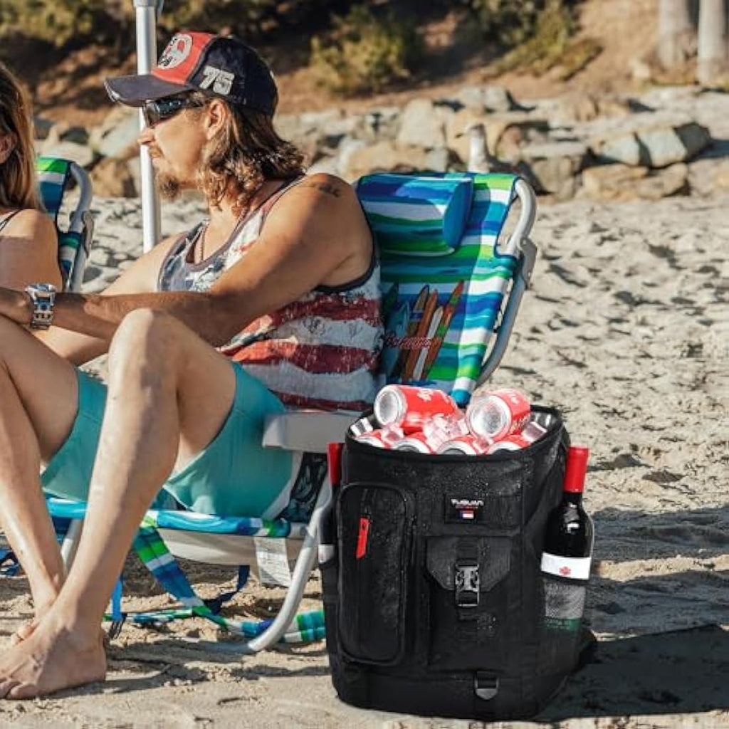 TUGUAN 30L Insulated Cooler Backpack | 36-Can Leak Proof Thermal Rucksack