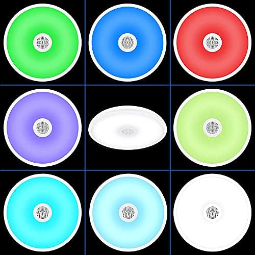 RGB Bathroom Ceiling Light with Bluetooth Speaker – IP65 18W