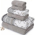 Modern Threads 6-Piece Cotton Towel Set | Ophelia Fawn Jacquard
