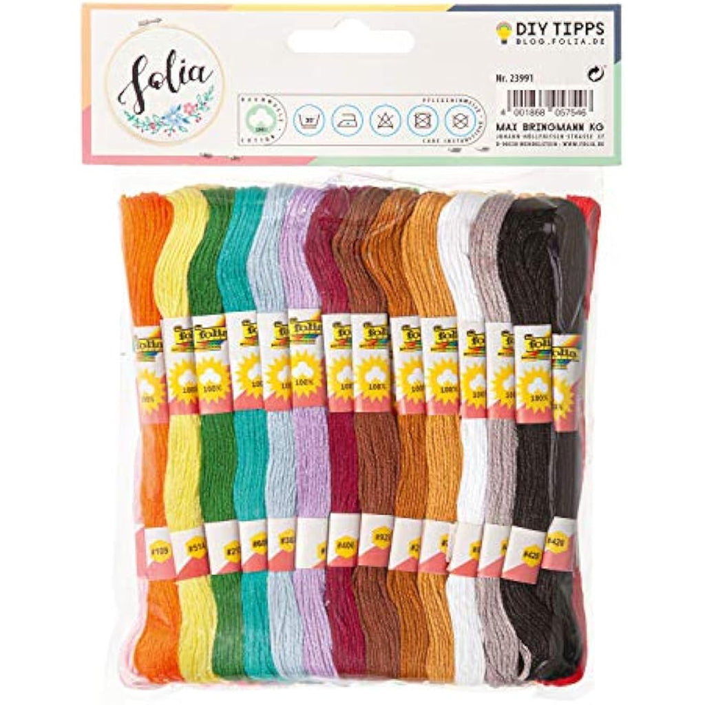 Jolof Store Kaleido Embroidery Thread - 52 Skeins Mercerized Cotton