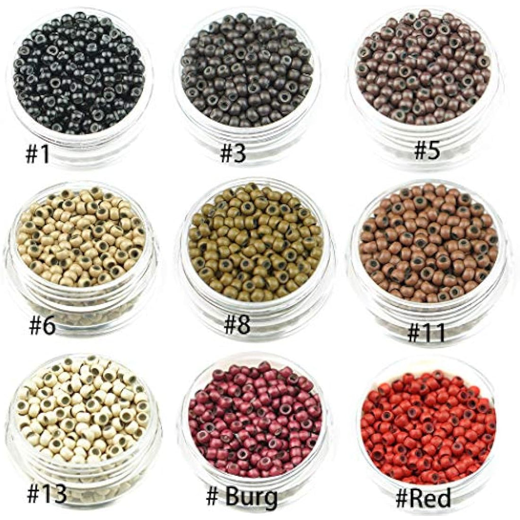 KOCONI 1000pcs Nano Rings – 3mm Silicone Lined Hair Extension Beads