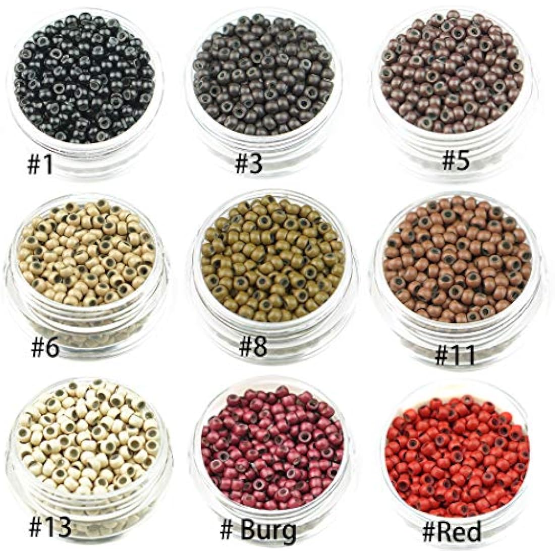 KOCONI 1000pcs Nano Rings – 3mm Silicone Lined Hair Extension Beads