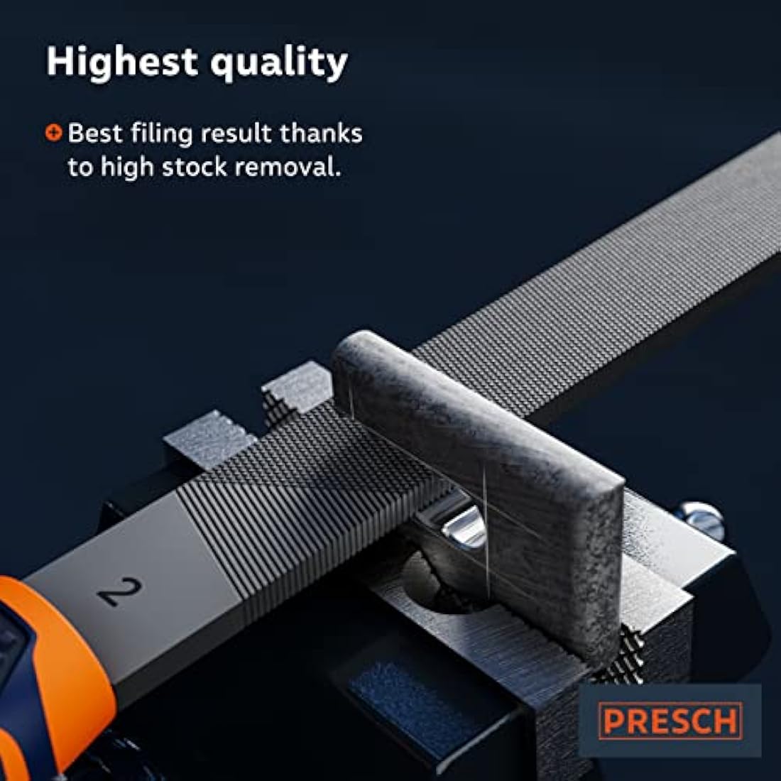 Presch 5-Piece Metal File Set with Bag – Carbon Steel Hand Tools