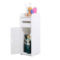 Jolof Store Slim Bathroom Storage Cabinet | Waterproof White Floor Organizer