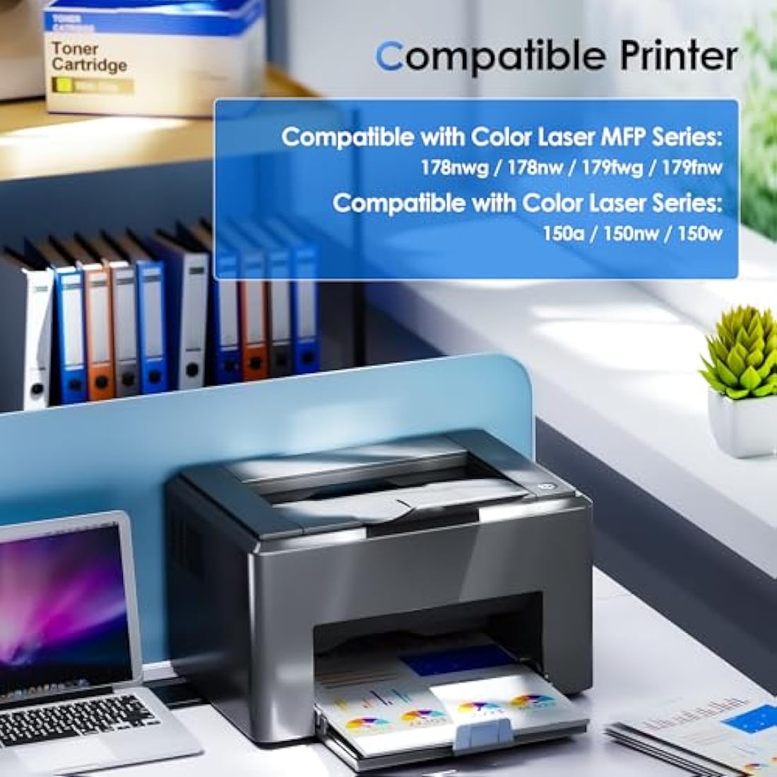 NOGIVY 117A Toner Cartridges for HP Color Laserjet MFP 179fnw 150nw | 4-Pack