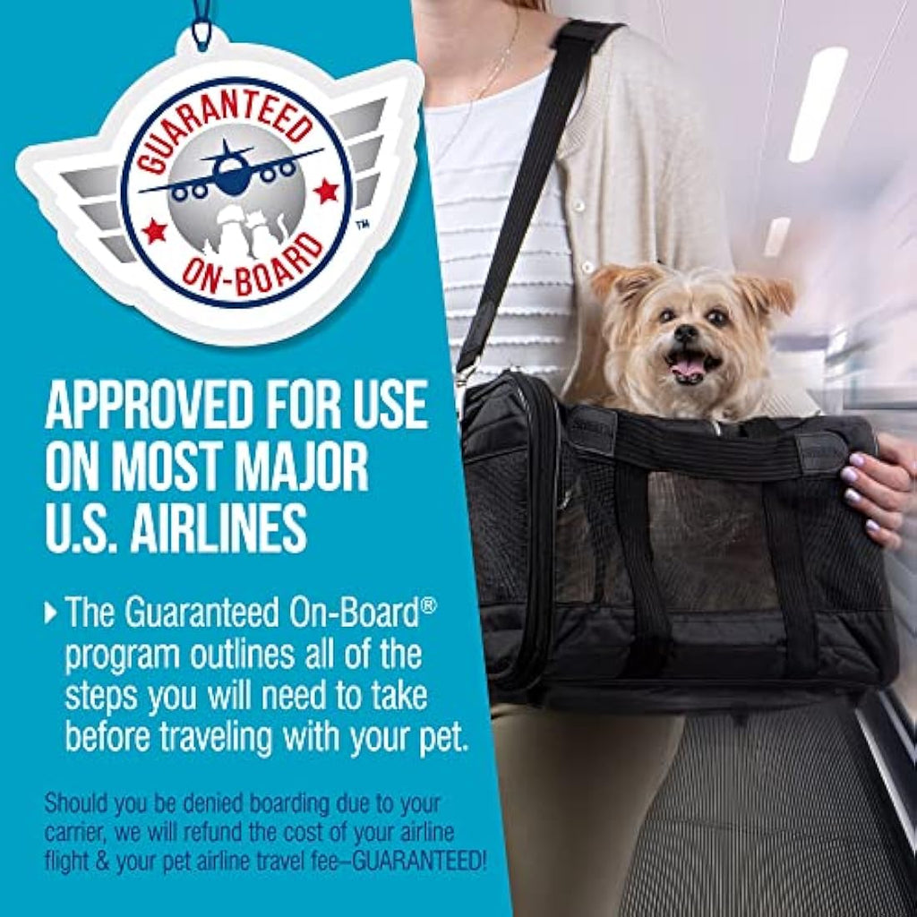 Sherpa Original Deluxe Pet Carrier | Airline Approved - Black, Small