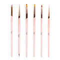 Sincero Salon 6-Piece Professional Nail Art Brush Set for Gel Design